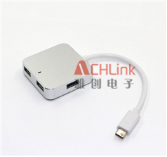 USB3.1集线器Type-C四口HUB分线器UB超高速USB3.1分线器