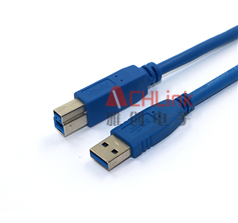 蓝色USB CABLE 数据线 USB 3.0打印机数据线