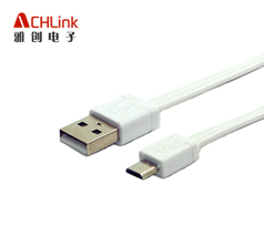 USB2.0 MICRO数据线 迈克V8数据线 移动电源白色充电线