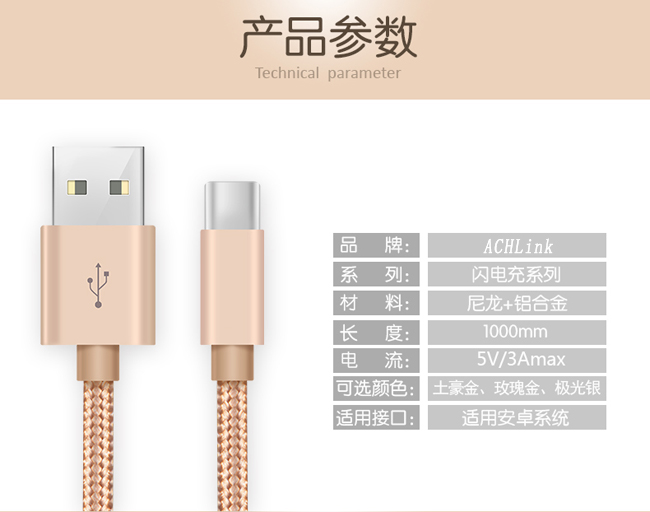 Type-C编织网数据线