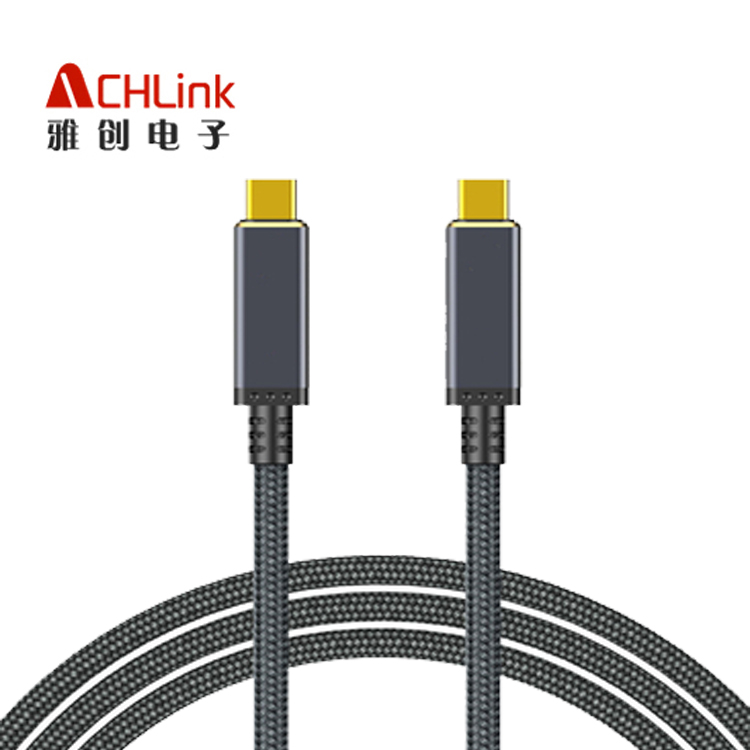 USB4 Gen3 40Gbps type-c公对公pd100w 20v5a 快充编织数据线